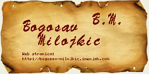 Bogosav Milojkić vizit kartica